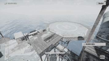 Вид с камеры OILRIG1HELI — Малая нефтевышка, Вертолётная площадка в Rust